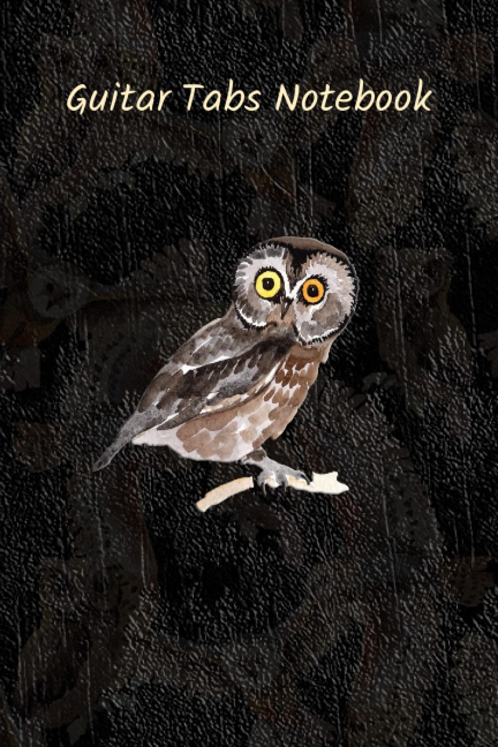 Owl Guitar Tabs Notebook with Index: Guitar Tablature Notebook Blank