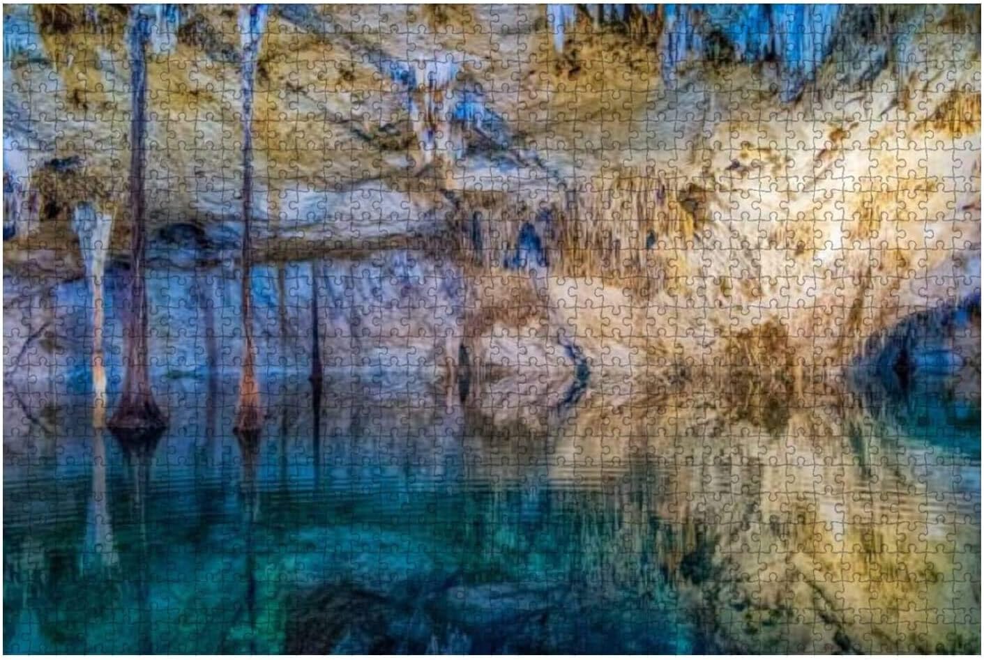 sumidero o cenote en la Riviera Maya Península de Yucatán México Rompecabezas grandes de 1000 piezas para adultos Juguete educativo para adultos Niños Juego de rompecabezas grande Juguetes Regalo-PUZ