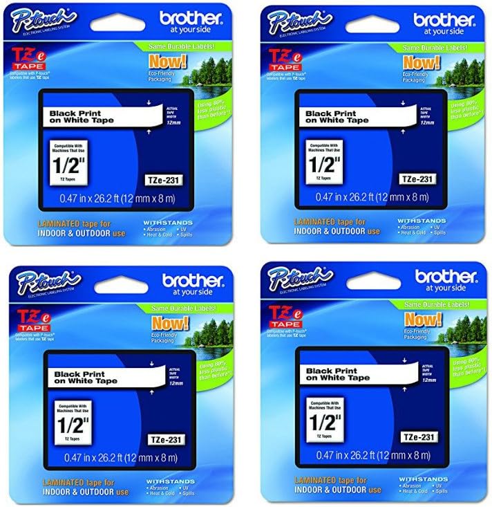 Brother Genuine P-touch TZE-MQF31 Tape, 1/2" (0.47") Wide Standard Laminated Tape, Black on Pastel Purple, Laminated for Indoor or Outdoor Use, Water-Resistant, 0.47" x 26.2' (12mm x 8M), TZEMQF49