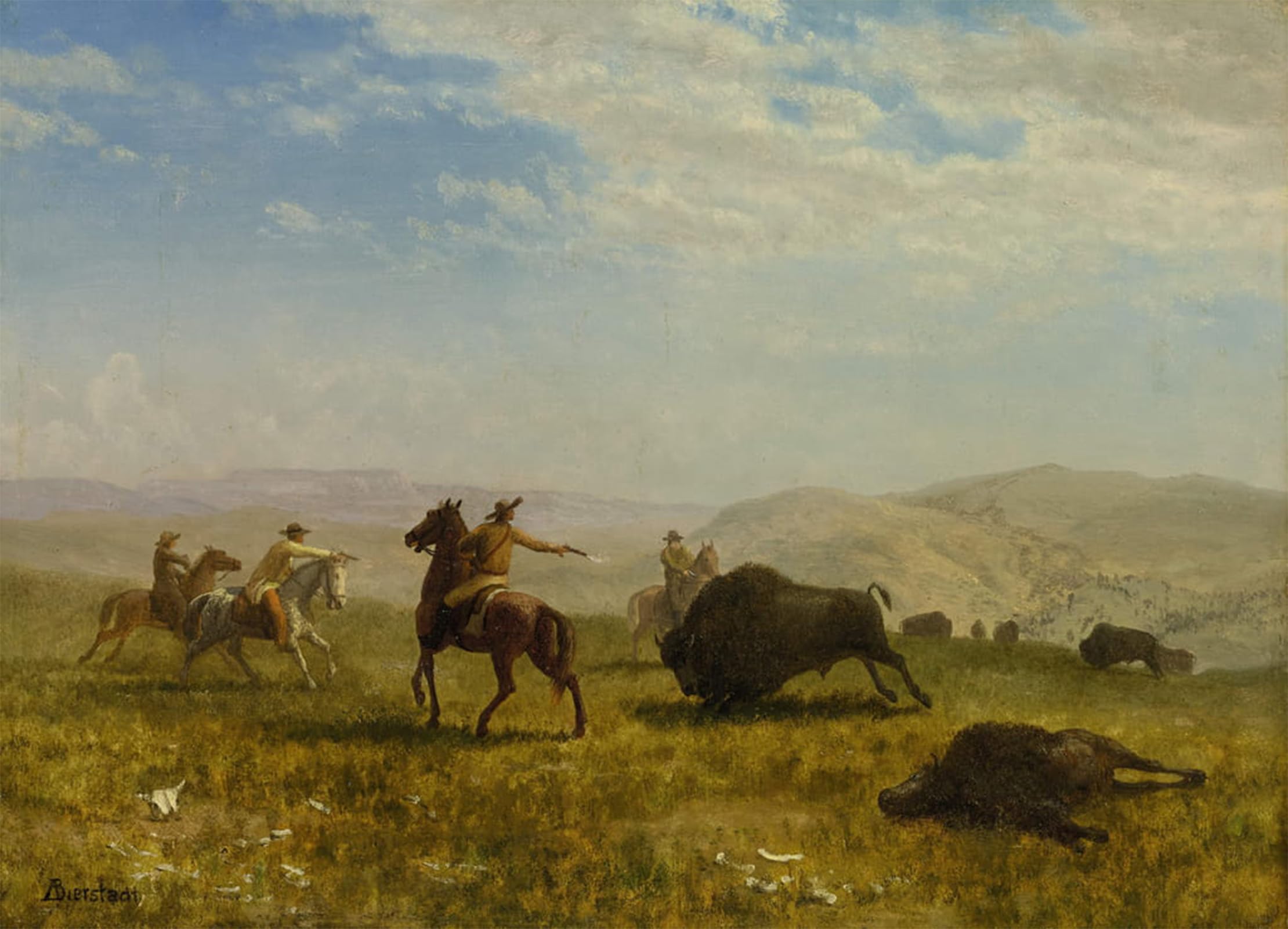 POSTERIIk Vintage Art Print Images Pictures Print The Wild West by Albert Bierstadt Modern Colour Posters for Office Home Decor 60x90cm