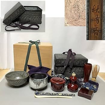 Amazon.co.jp: 御所籠 秋洛斎 蒔絵 茶籠 御所籠セット 野点 木