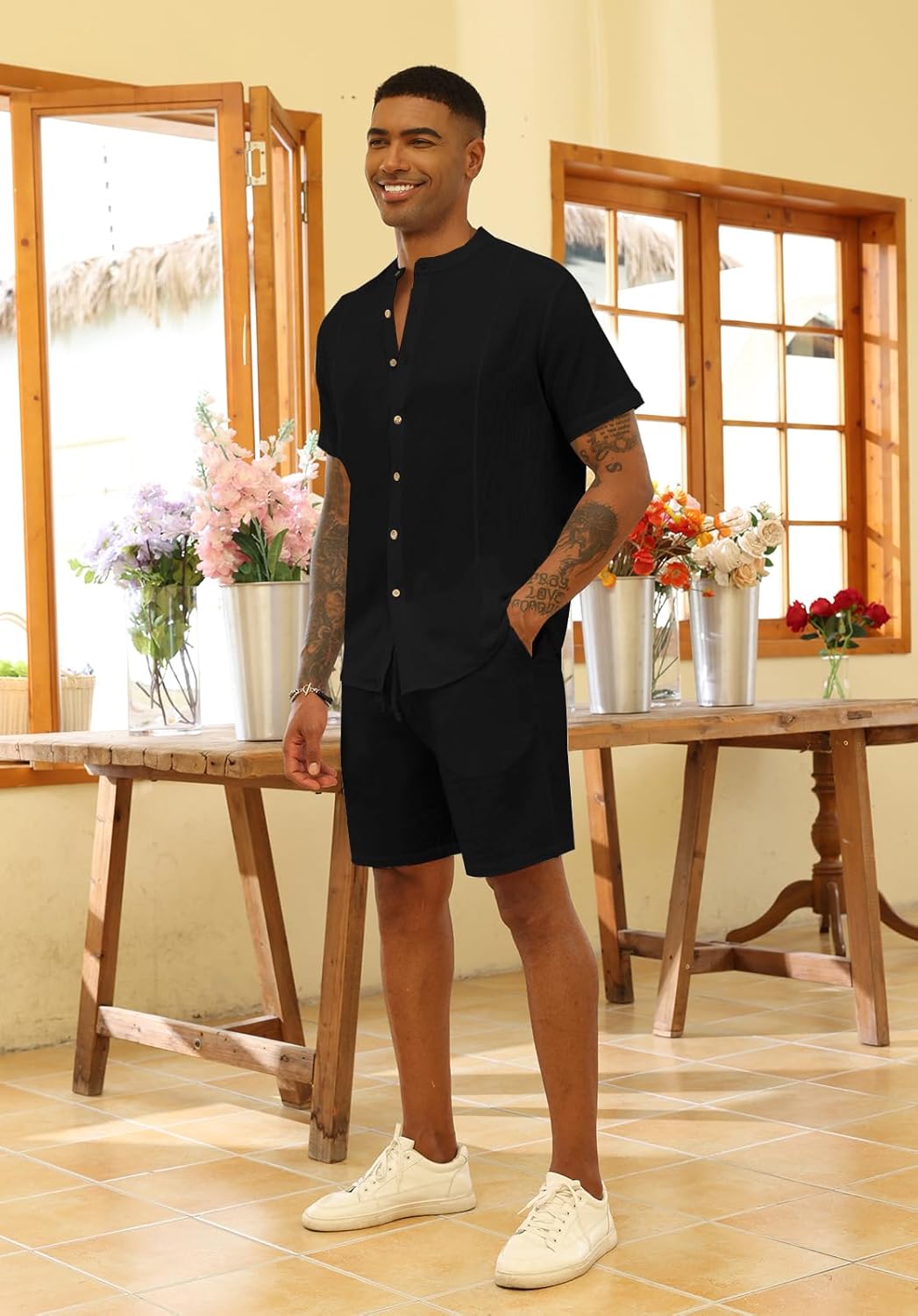Mens Shirts and Shorts Suits Short Sleeve 2 Pieces Hawaiian Shirts Button Down Summer Outfits Suit 6 71AXuM0eJRL. AC SL1500