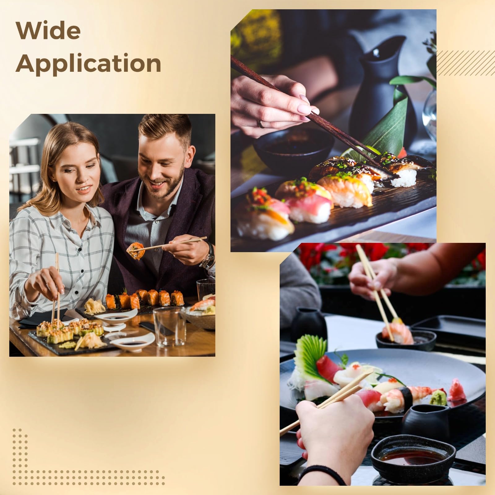 Homaisson Juego de 8 platos de sushi, kit completo con palillos, platos de sushi, cuencos de salsa de soja, soportes para palillos, juego de vajilla japonesa para servir sushi