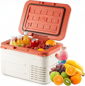 Erivess 12v Refrigerator 11 Quart,4F-68F, Electric Cooler for Car