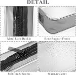 Sac de maquillage clair, Sac de toilette de voyage clair, TSA Liquides approuvés Sacs de voyage Articles de toilette Sac, Cosmétique Poche Quart Taille Organisateur Sac pour femmes Hommes Aéroport Airline (Noir+Noir)