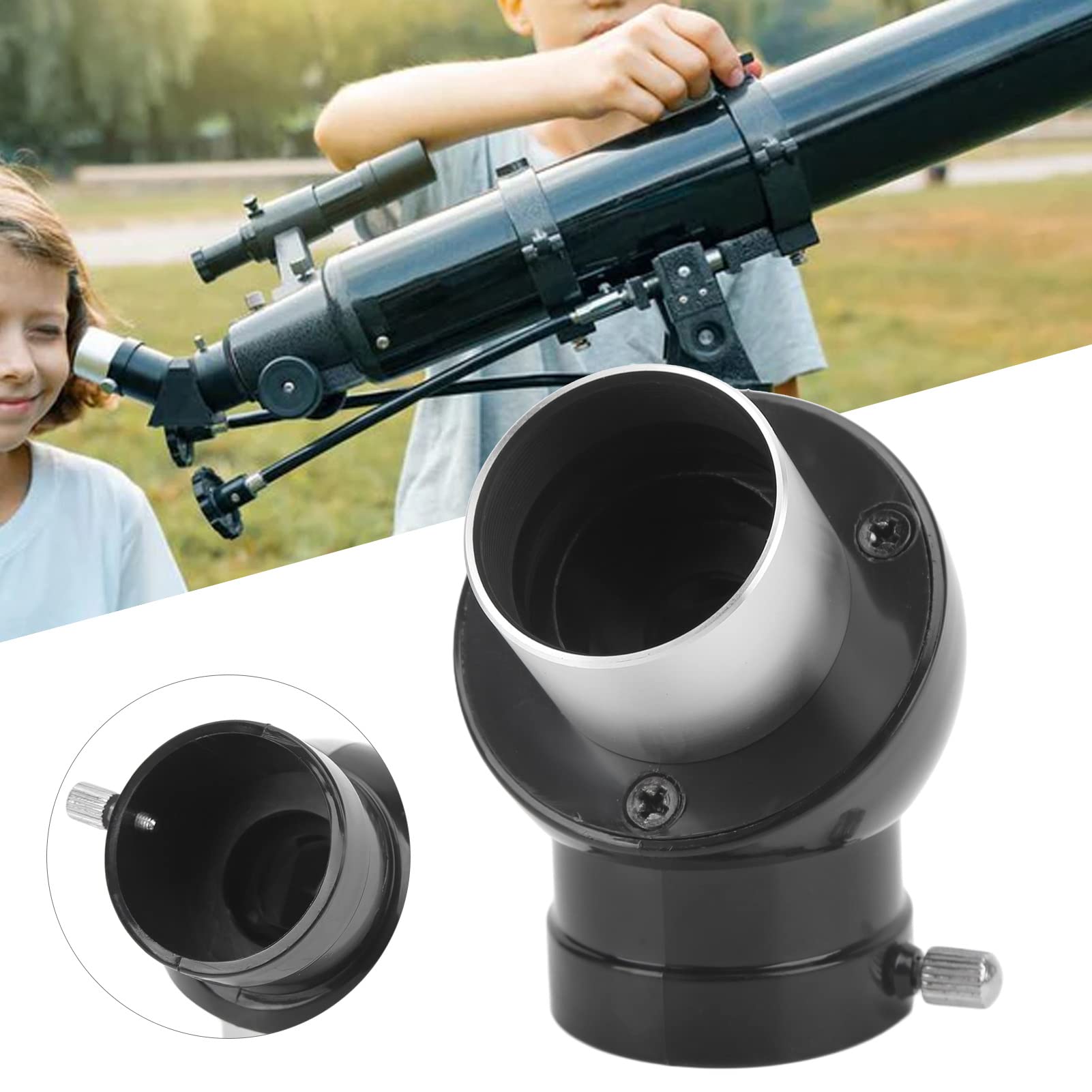 1.25 inches 45 Degree Dielectric Mirror Diagonal Fully Metal,Diagonal Adapter Diagonal Mirror Prism and Refractor Astronomy Telescope with Dust Cover,which Makes Your Image Clear