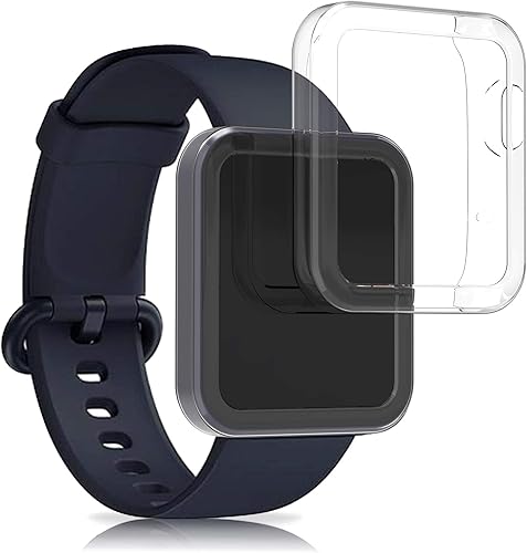 Miniatura 5 de Kwmobile 2-Pack Fitness Tracker Frame Compatible con Xiaomi Mi Watch LiteRedmi Watch - Case Sport Tracker TPU Silicona Cover - Transparente