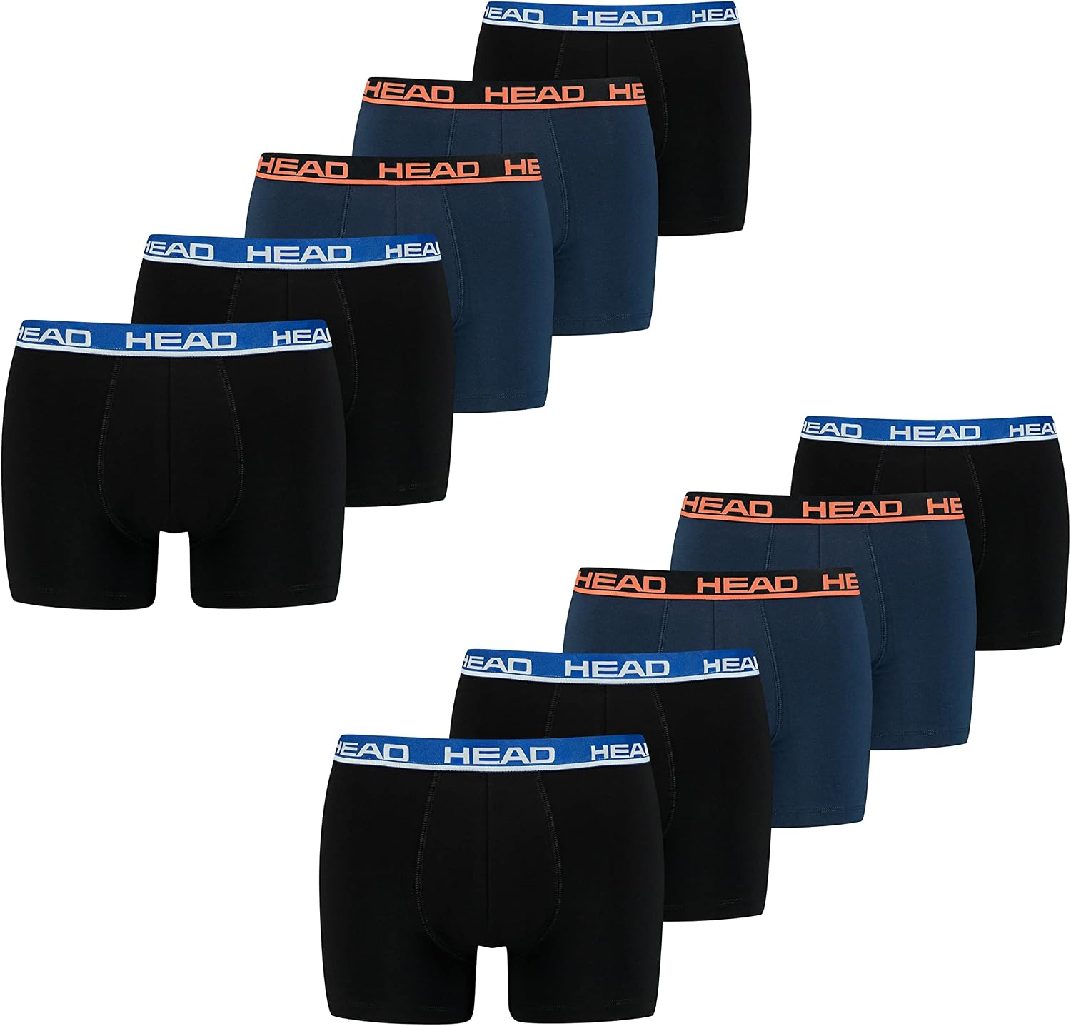 10er Pack Kappa Herren Boxershorts Stylische Unterhosen Sparpack 351k1jw Aeb Schwarz