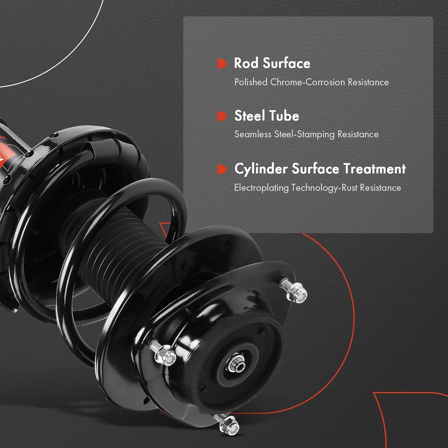 A-Premium Front Complete Struts Compatible with Subaru WRX [2.0L] 2015-2021 - 2x Replacement Suspension Shock Absorber with Coil Spring Assembly