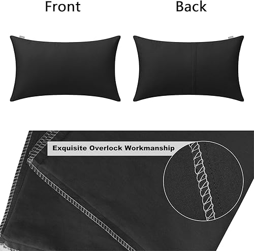 Vista 260 de Thmyo Paquete de 2 fundas de almohada cuadradas decorativas de algodón, fundas de almohada de sublimación en blanco, fundas de cojín blancas