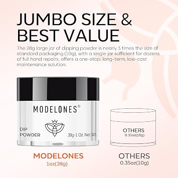modelones Nail Restore Kit Nail Strengthener Repair Fix Kit for Damaged Nails Hardener Extra Strong Gel Glue 10ml 0.51 Fl Oz, Dip Powder Clear Color 28 g 1 Oz, Nail File Nail Buffer, No Lamp Required
