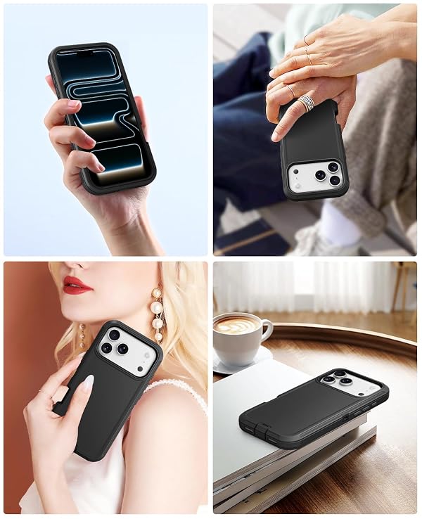 Jelanry for iPhone 17 Pro Max 5G Case Heavy Duty & Rugged Protection, Black by Jelanry - Used condition - Image 6