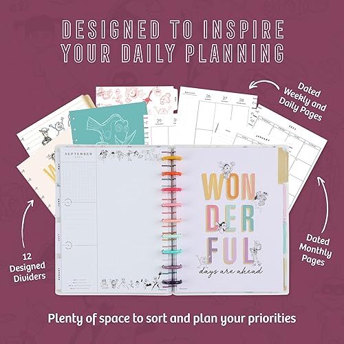 Miniatura 3 de Happy Planner - Agenda diaria de Disney Pixar 2023 para enero de 2023 a diciembre de 2023, agenda diaria, semanal y mensual de 12 meses, diseño