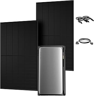 Powerness® All in One 1000W Balkonkraftwerk mit Speicher 1920Wh, ECOFLOW STREAM Ultra mit 4 MPPT, Zubehör Komplettset, 2×500W Full Black Bifaziale Solarmodule, Plug&Play (0% MwSt)