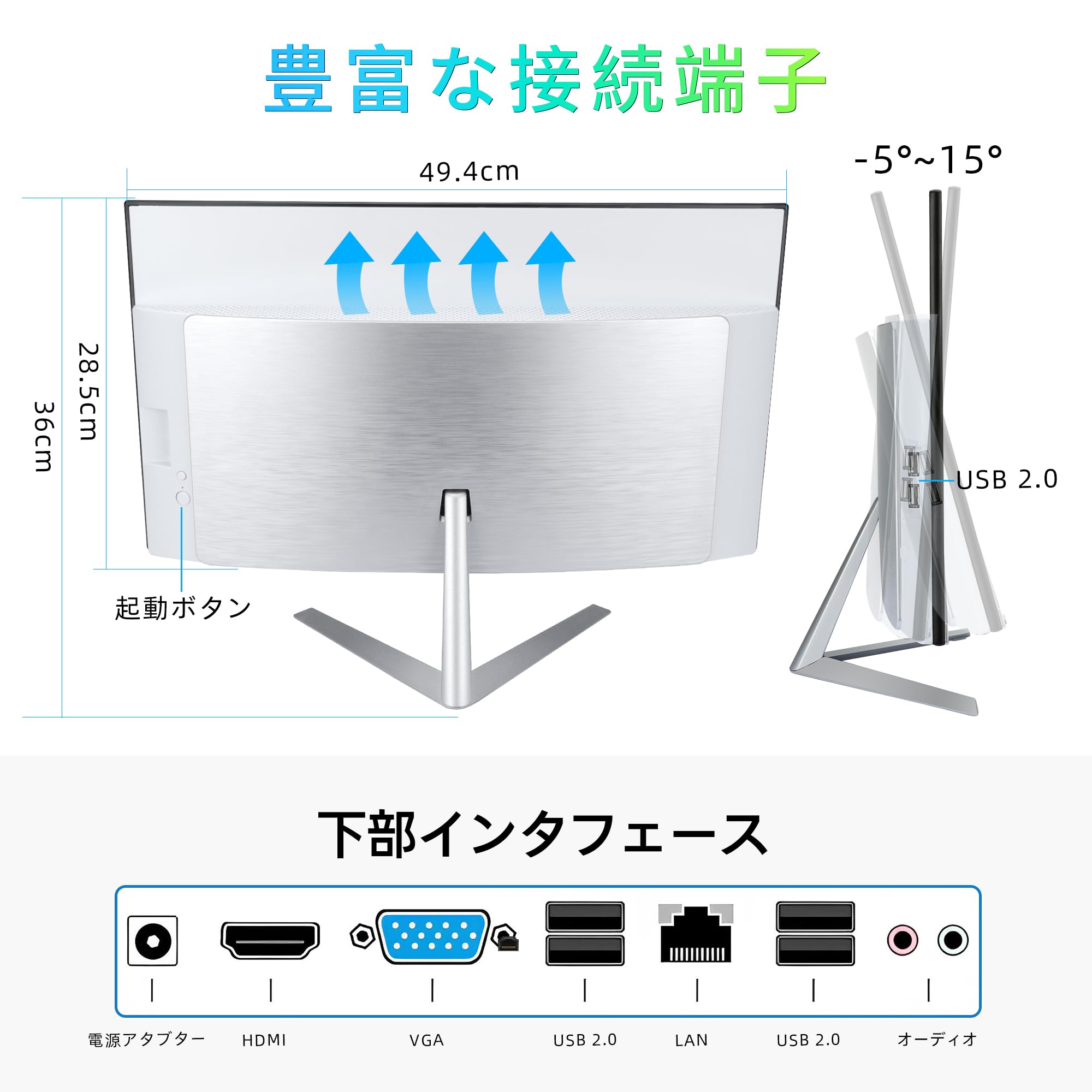 Amazon.co.jp: VETESA デスクトップパソコン 22型1920x1080フルHD非