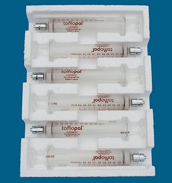 Glass Syringe 10 ml Per Pack 6, Tomopal Glass Syringe 10 ml w/0.2 ml Graduation for Industrial or Dissolved Gas Analysis uses. P/N 140-4510-X006, Made in Japan