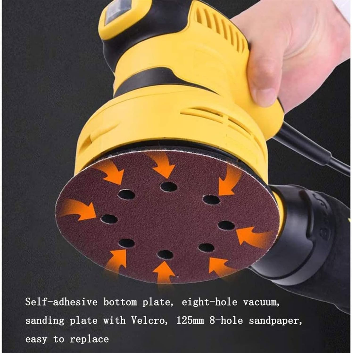 Buy Beyori Electric Orbital Sander 13000 RPM, 6 Variable Speeds, 125mm