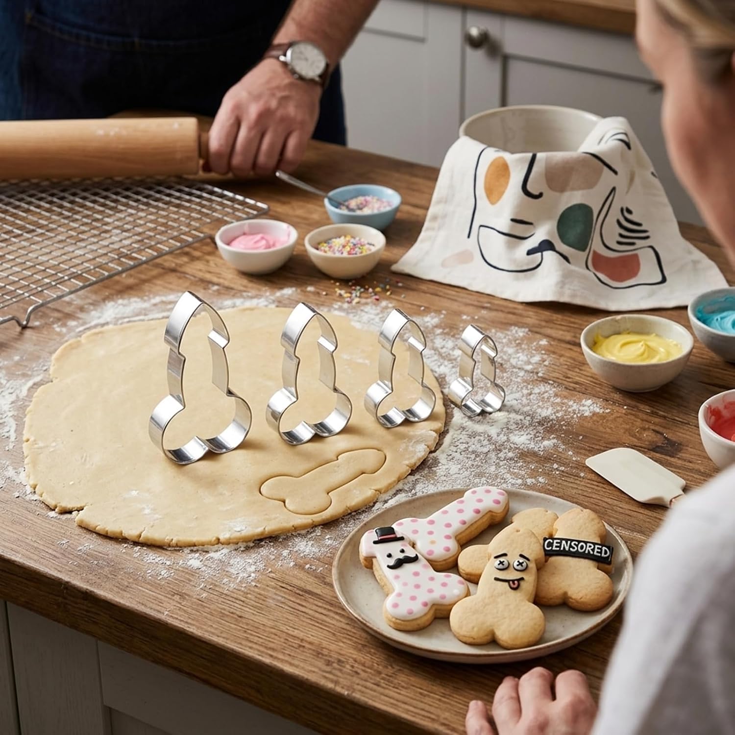 4 Pcs Stainless Steel Cookie Cutter Set for Baking, Biscuits, Fondant(A)