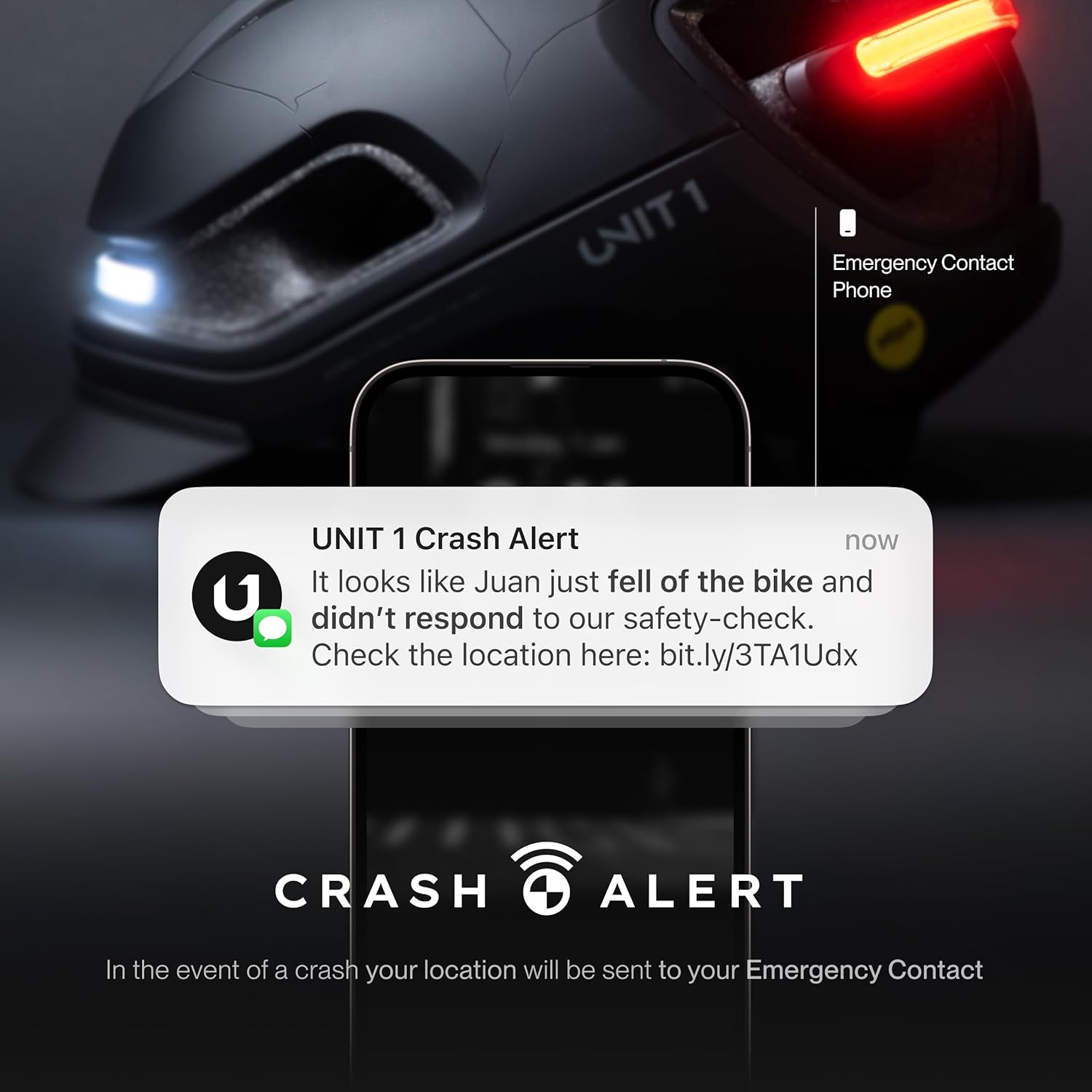 Bike Helmet Crash Alert System