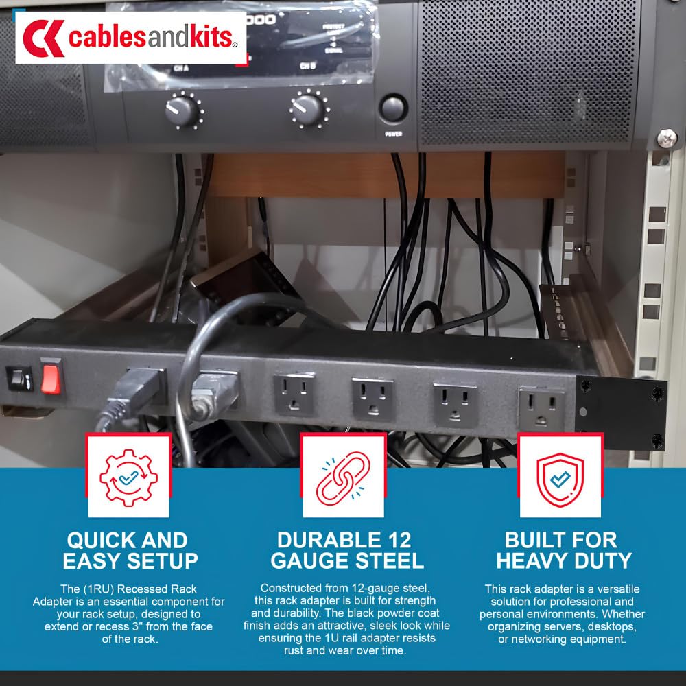 Amazon | ケーブルとキット - 1RUラックアダプター(1U