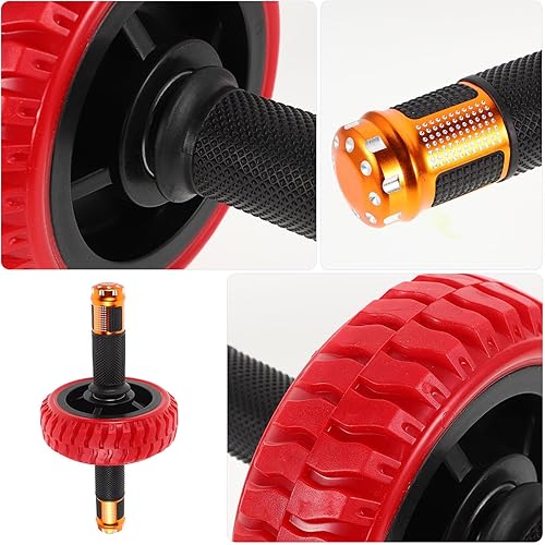 Miniatura 3 de Rueda ergonómica para abdominales para gimnasio en casa con asas antideslizantes, construcción y resistencia constante para entrenamiento muscular