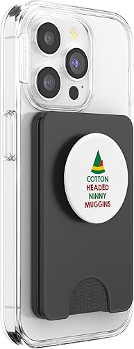 Miniatura 10 de PopSockets - Soporte para teléfonos y tabletas, diseño navideño, color blanco, Negro