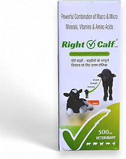 Right Calf Growth and Gut Health Supplement for Newborn Calves Supports Liver, Blood & Digestion 1 Litre Liquid Price In India