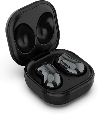 Threeeggs Charging Case for Samsung Galaxy Buds Live, Wired Charger Station for Galaxy Buds Live SM-R180 Earbuds 600Mah (Black)
