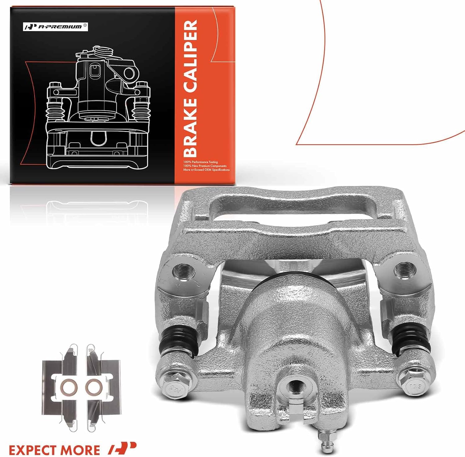 A-Premium Disc Brake Caliper Assembly with Bracket Compatible with Select Ford, Lincoln and Mazda Models - Edge/MKX 2007-2010, CX-7 2007-2012, Sport Utility - Rear Right Passenger Side