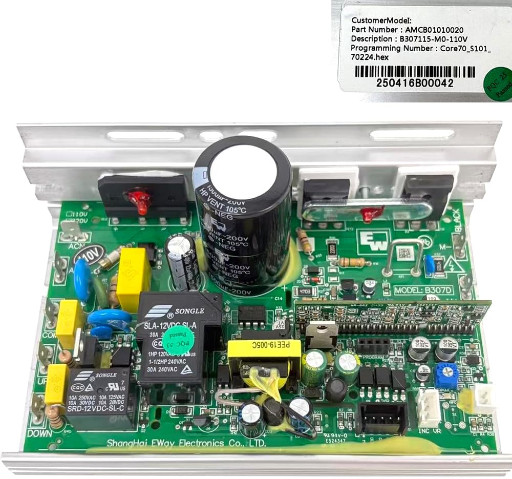 110V Treadmill Motor Control Board B307D B307115-M0-110V Compatible with Johnson Landranger CT80A Treamill Motor Controller