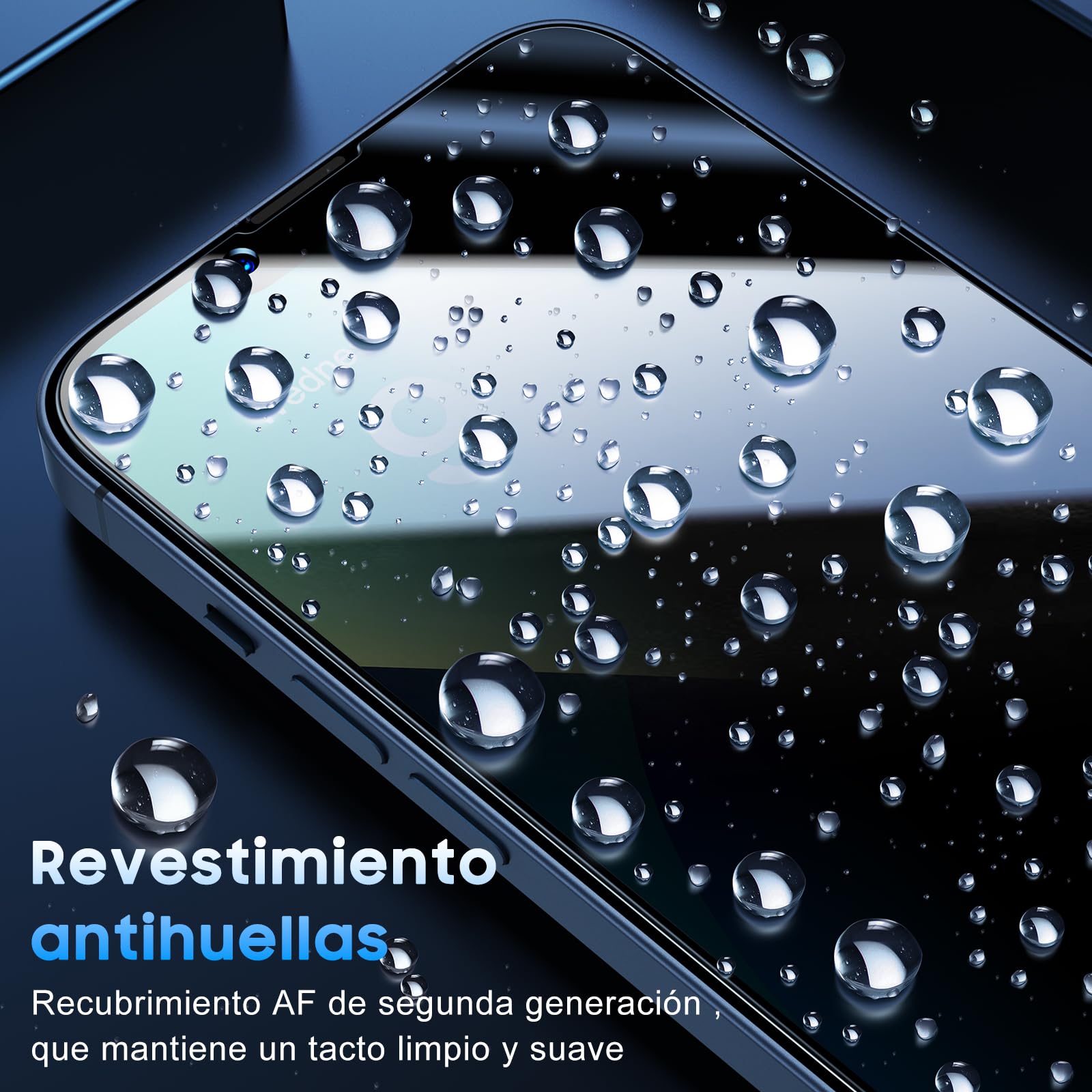Uyiton Protección visual para iPhone 13/13 Pro para cristal blindado, 2 unidades, dureza 9H, protector de pantalla con plantilla, protección de privacidad de 30°, protección completa antiespía