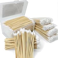 Vista 1 de 500 PCS Hisopos de Limpieza de Pistola de Precisión de 6 Pulgadas con Estuche de Almacenamiento - Hisopos Largos de Algodón con Mango de Bambú Sin