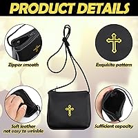 Vista 3 de Funda de cuero para Pyx, estuche de Pyx católico con correa para comunión, sacerdotes anfitriones, diáconos, regalos