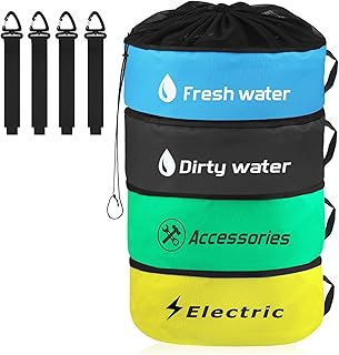 RV storage bag, Uningmng 4 Packs rv sewer hose storage, RV hose storage, Sewer hose bag,Store Your Water Hose Black Water Sewer Hose, Electrical Hose bag, rv hose bag organizer hose bag