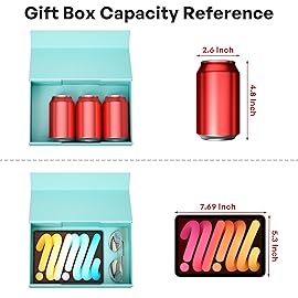 Turquoise Gift Box, 9.5x6x3\'\' Gift boxes with Lids Magnetic Closure Rectangle Collapsible for Bridesmaid Proposal Box, Wedding, Christmas, Birthday