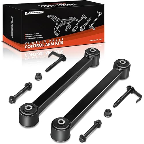 A-Premium 2 x Rear Lower Control Arms, with Bushing, Compatible with Jeep Grand Cherokee 2005-2010, Liberty 2008-2012, Commander 2006-2010 & Dodge Nitro 2007-2011
