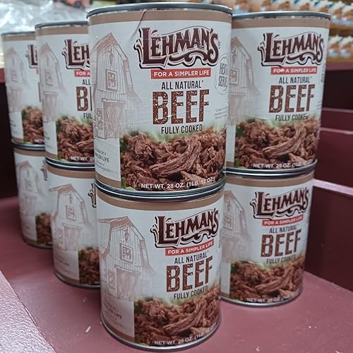 Miniatura 3 de Lehman's Carne de res enlatada lista para comer, hecha en Estados Unidos, latas de 28 onzas, caja de 12