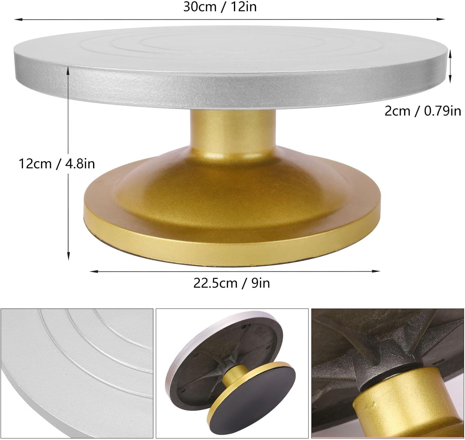 Geytetqi 12 Inch Large Sculpting Wheel - Pottery Wheel for Adults, Banding Wheel, Clay Wheel, Sculpting Pottery Wheel, Suitable for Pottery