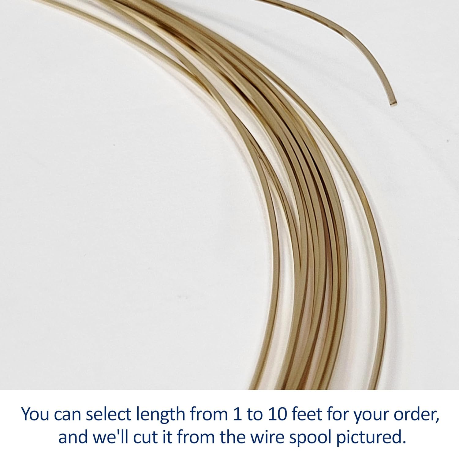 20 Gauge, Square, Half Hard, 14/20 Yellow Gold-Filled Wire - 2 FT - for Jewelry Art from WIZART