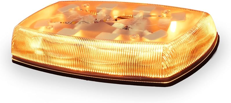 ECCO LED Mini Bar Amber 15 Inch Roof Top Light Bar 12V 24V for Cars Trucks Snow Plow Vehicles Warning Caution Lights,