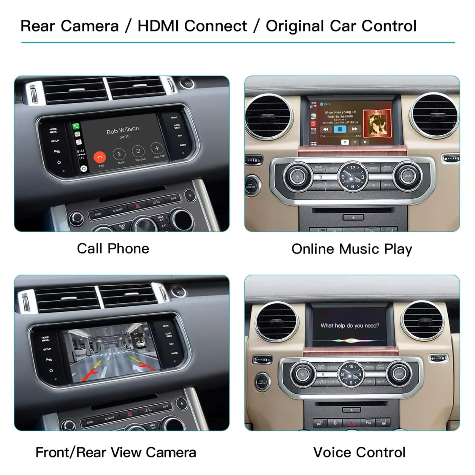 Module auto sans fil Carplay/Android pour Land Rover Jaguar Bosch Discovery 4 Aurora Freelander 2 XE XF XJ avec système Bosch 2011-2016 Support Mirrorlink et fonctions OEM voiture