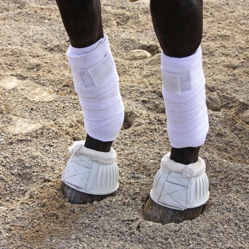 Dura-Tech Double Lock Bell Boots with Fleece Lining | Ultimate Hoof Impact Protection | Horse Comfort & Secure Fit