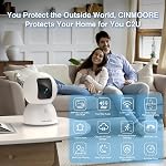 3K Caméra de sécurité bébé/petit avec 64GB SD Carte, pas de frais mensuels, 360° Pan-Tilt, vision nocturne, AI Détection humaine, corporelle, faciale et motrice, 2-Way Parle, WiFi 6