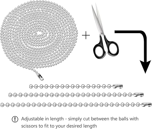 Miniatura 4 de 1 juego de cortinas enrollables, 1 juego de cortinas enrollables con cuentas para cortina enrollable, rodillo de cuerda y cortina romana con cuentas