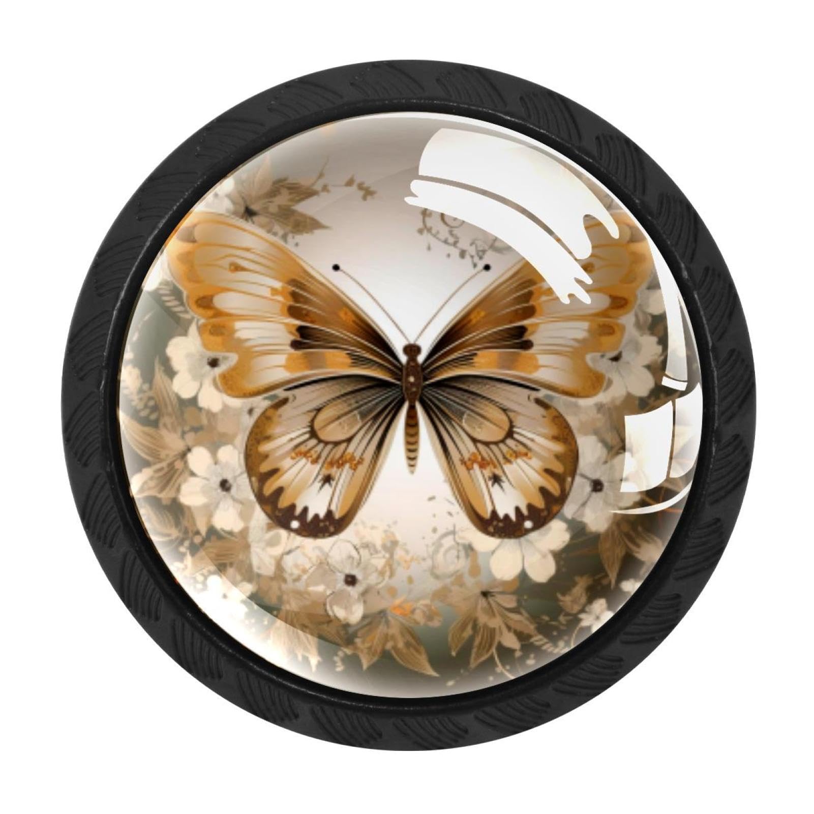Chenzzzz Multicolored 18 4 Pack Cabinet Handles Black Butterfly Cabinet Knobs Draw