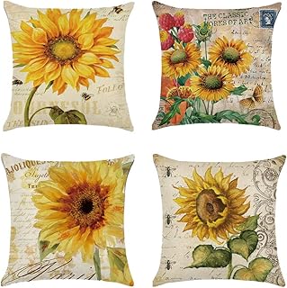 outdoor sunflower pillows