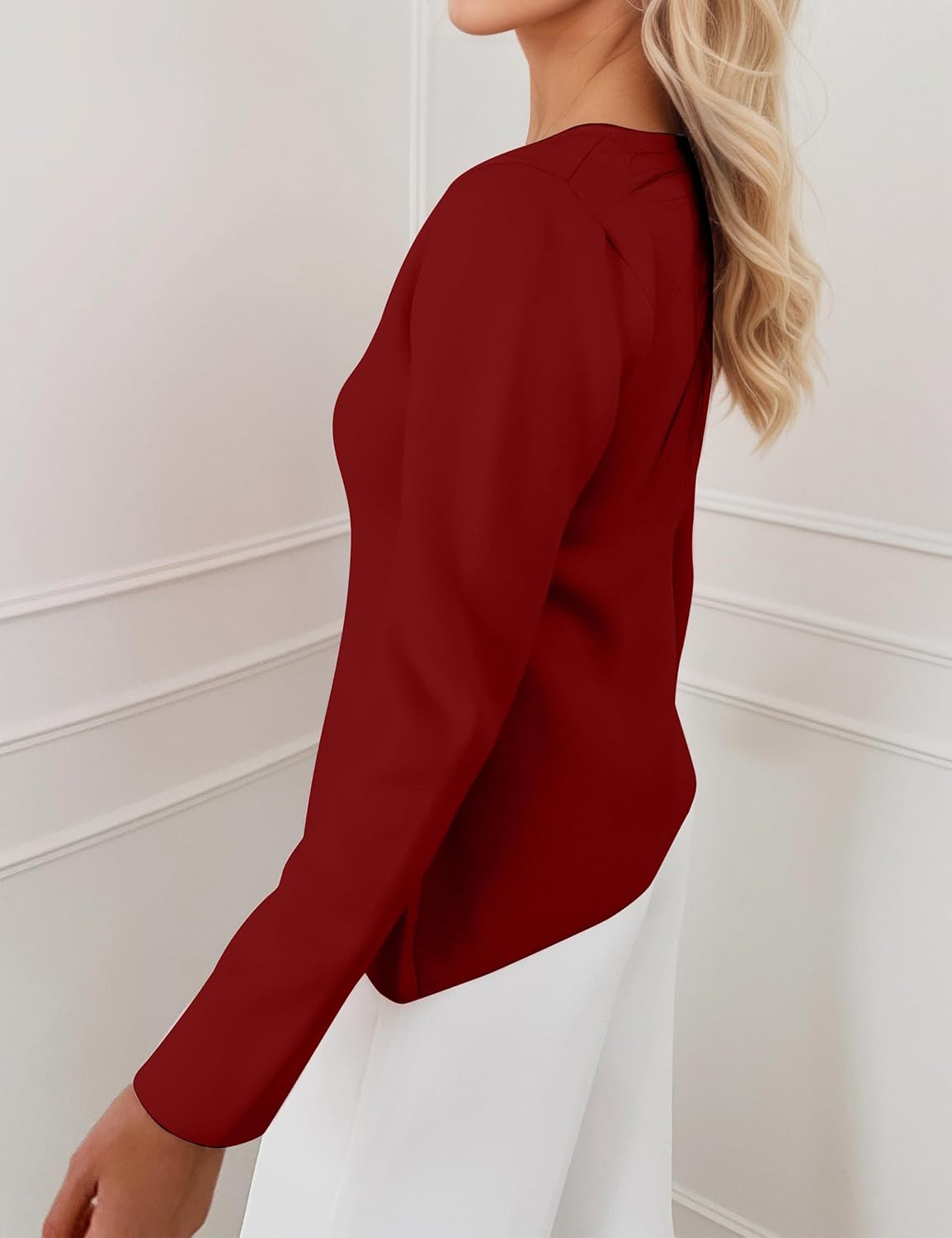 womens cardigan sweaters Long Sleeve Button Up Cardigan Lightweight Knit Business sweater Blazer Casual Fall Jackets - Image 5