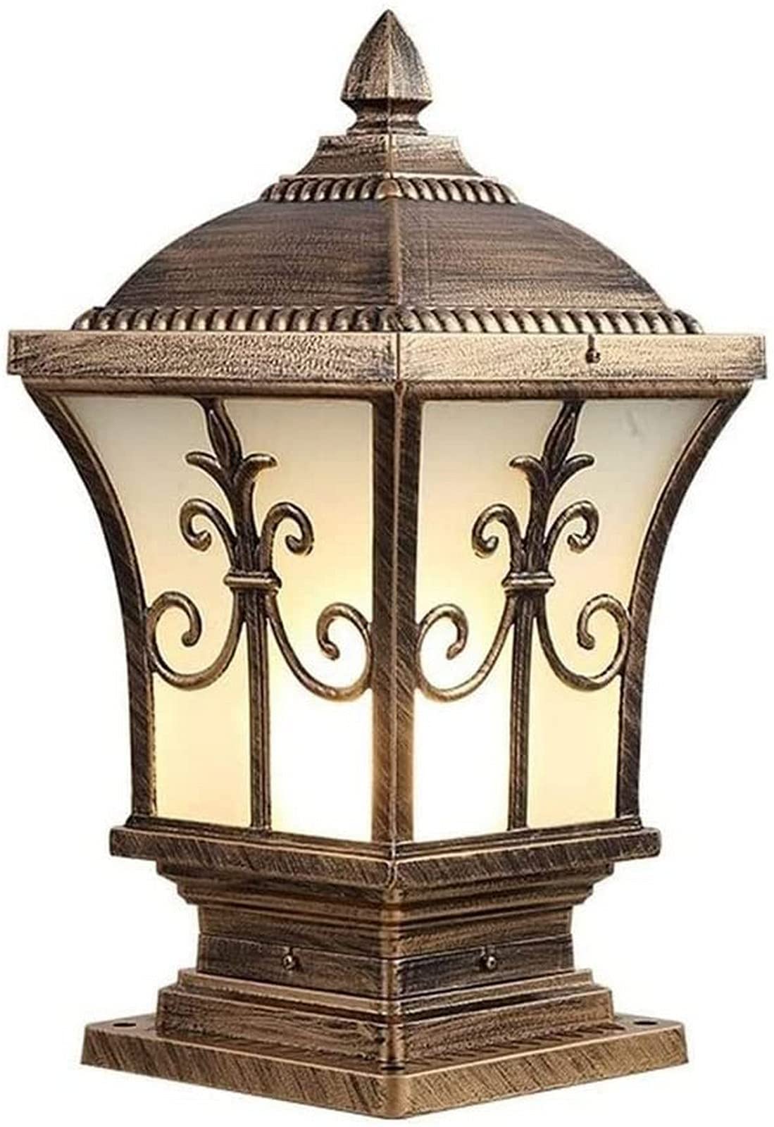 Lampe d'extérieur étanche en bronze et lanterne en verre pour éclairage de jardin