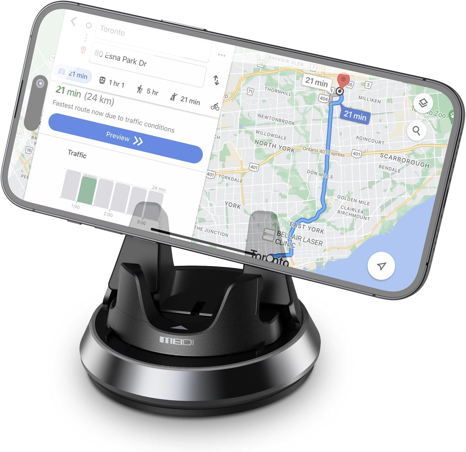 MEIDIDashboard Phone Holder, Car Phone Holder Mount, Thickness Adjustable Car Cell Phone Cradle