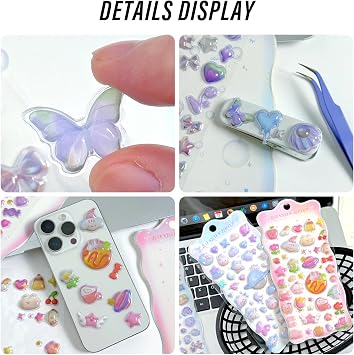 400+ Pieces Mini Kawaii Sheets Stickers, 3D Waterproof Cute Stickers, Cartoon Clear Animals Stickers, for Kids Boys Girls, Stickers for Water Bottles Scrapbook Skateboard